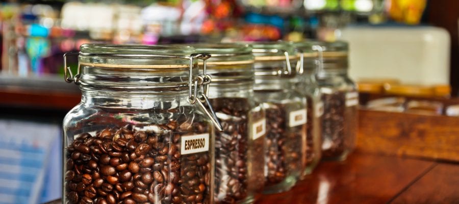 Coffee Gator Mini Travel Canister - Borosilicate Glass & Stainless Steel  Container for Beans Grounds & Dry