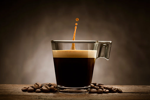 zenco living Espresso Cups (4 Ounce) with Large Handle, Set of 6 - Glass  Coffee Cups for Nespresso Lungo, Double Espresso, Cortado