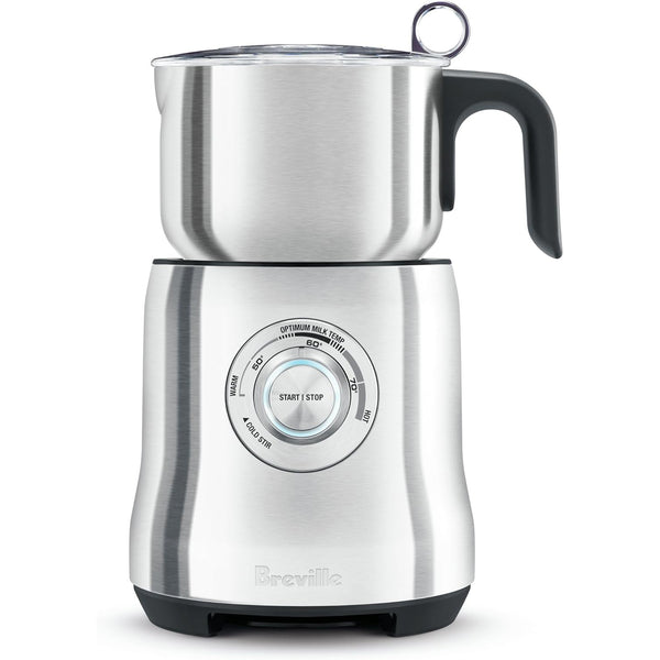 Milk Frother - Brushed Stainless Steel Elegance for Perfect Café Beverages