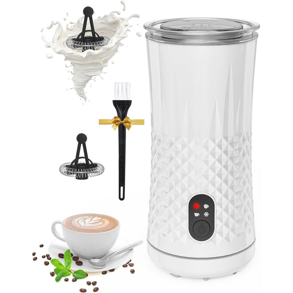 4-in-1 Electric Milk Frother and Steamer - Auto Hot/Cold Foam Maker with Temperature Control for Luxurious Latte, Cappuccinos, and More