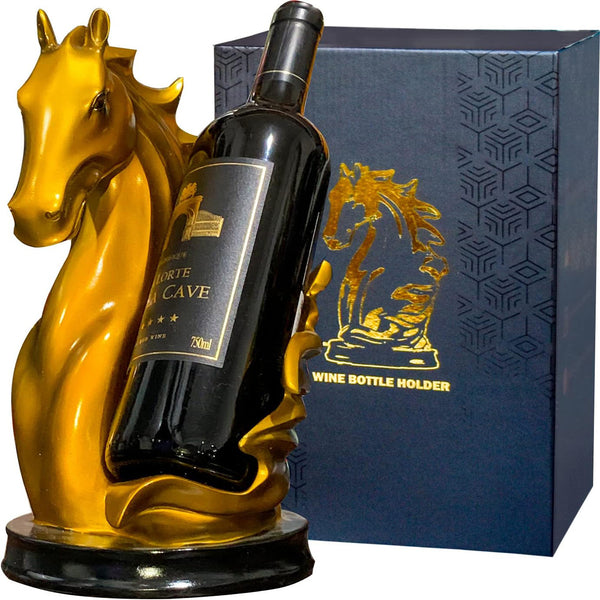 Tabletop Horse Statue Wine Bottle Holder - Elegant Home Decor & Organizer for Wine Enthusiasts - Perfect Gift for All