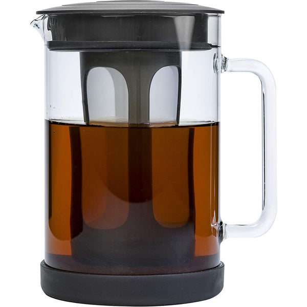 Pace Cold Brew Maker - Sleek Black Design, Durable Glass Pitcher, Airtight Lid, Dishwasher Safe, Perfect 6-Cup Size for Refreshing Cold Brew