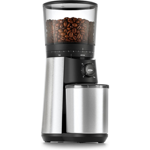 Brew Conical Burr Coffee Grinder in Sleek Silver - Elevate Your Coffee Experience!