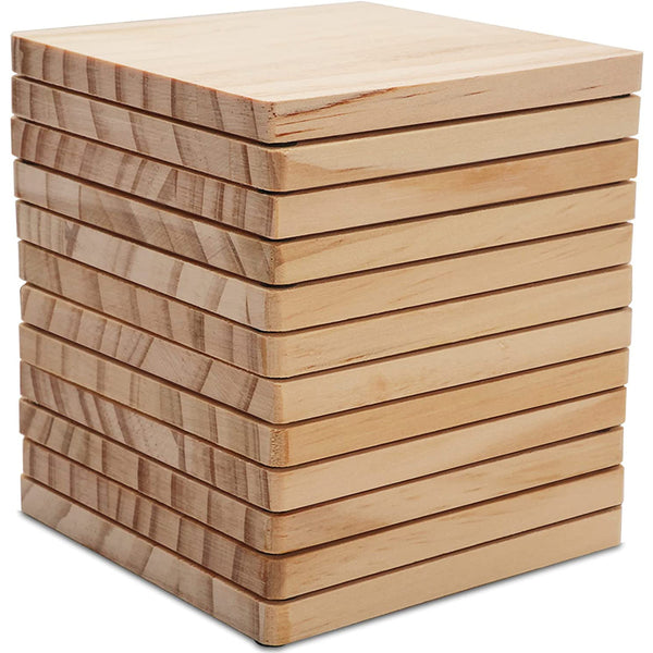 12 Pack Unfinished Wood Coasters