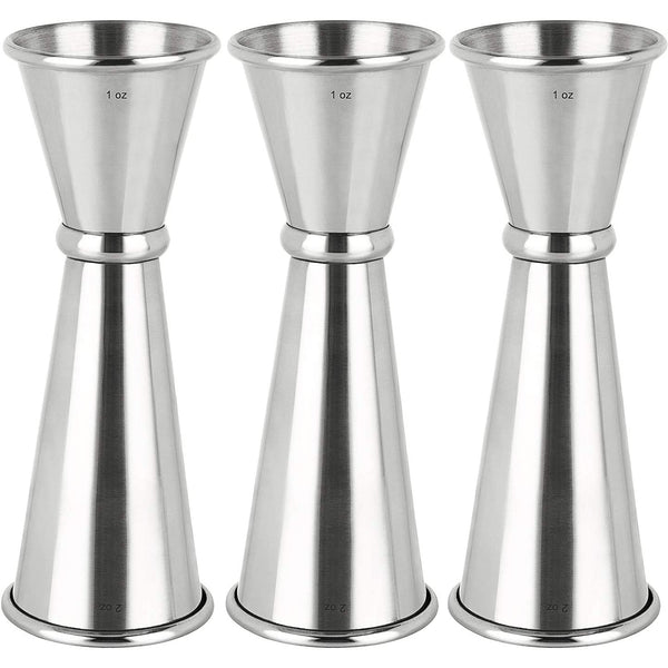 Double Jigger & Cocktail Jiggers Stainless Steel 1 Ounce X 2 Ounce Alcohol Measuring Tools