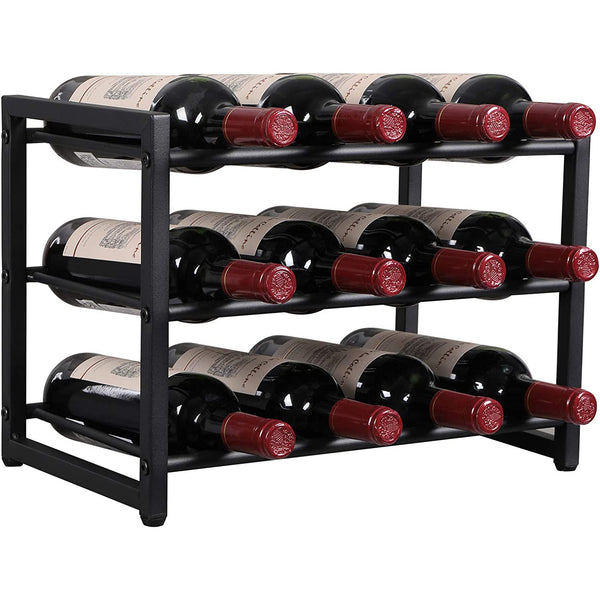 12 Bottles Wine Rack for Liquor Shelf