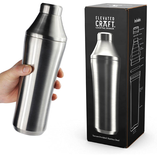 Hybrid Cocktail Shaker - Premium Vacuum Insulated Stainless Steel Cocktail Shaker - Innovative Measuring System - 28oz Total Volume