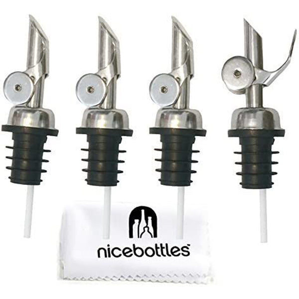 Perfect Pour Weighted Stainless Steel Pourer, Pack of 4