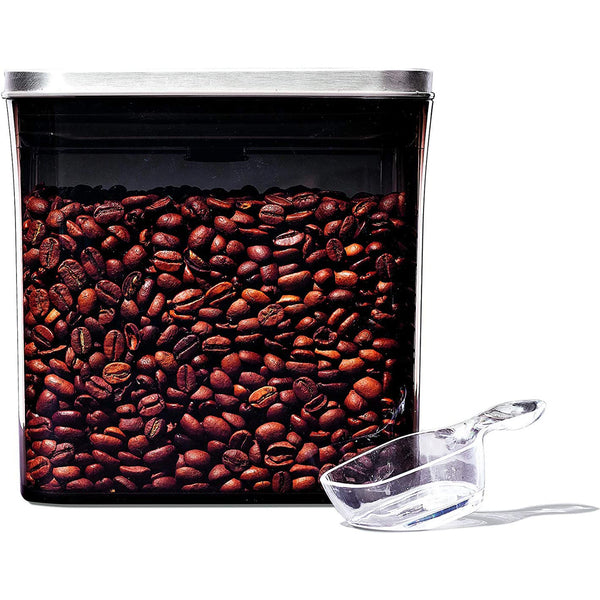 Steel POP Coffee Container with Scoop - 1.7 Qt for Coffee, Tea and More