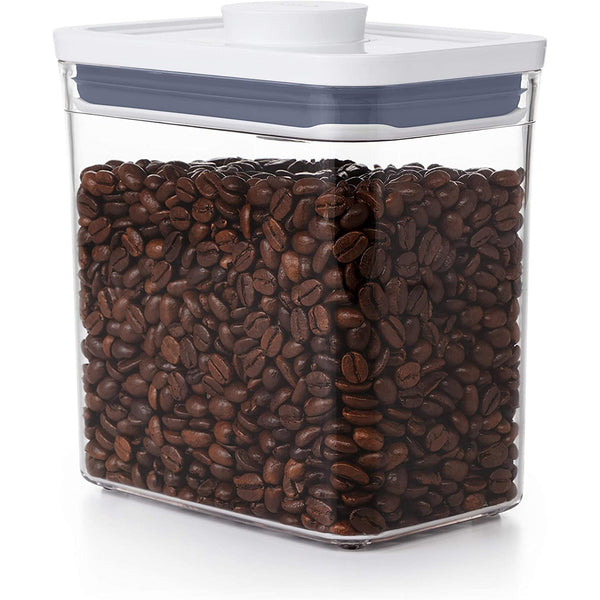 Good Grips POP Container – Airtight for Coffee and More Food Storage, Rectangle, Clear