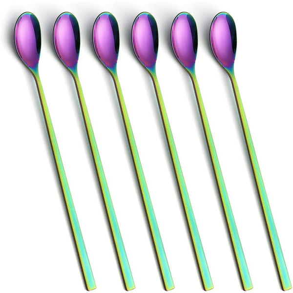Long Handle Spoon - Rainbow Ice Tea Spoon