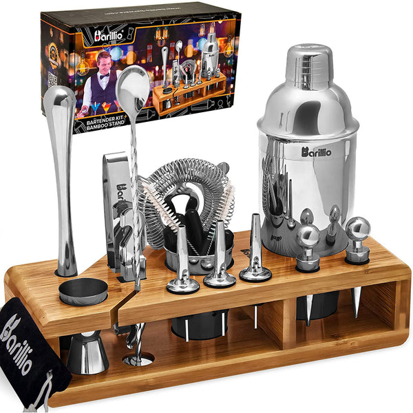 Elite Mixology Bartender Kit Cocktail Shaker Set - Drink Mixer Set with Bar Tools