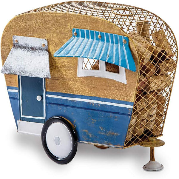 Camping Trailer Cork Caddy - Store and Showcase Your Wine Memories