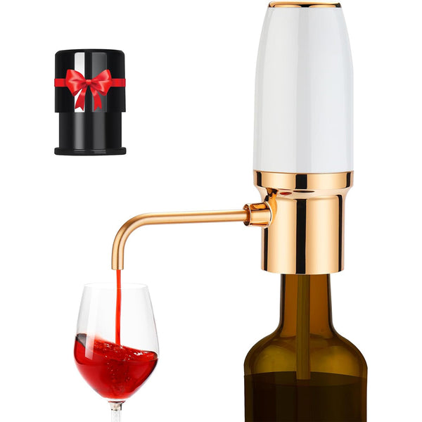 Electric Wine Aerator Pourer - Automatic Wine Dispenser with USB Rechargeable Multi-Smart Decanter, Stopper Included, Perfect Wine Gift for Wine Lovers