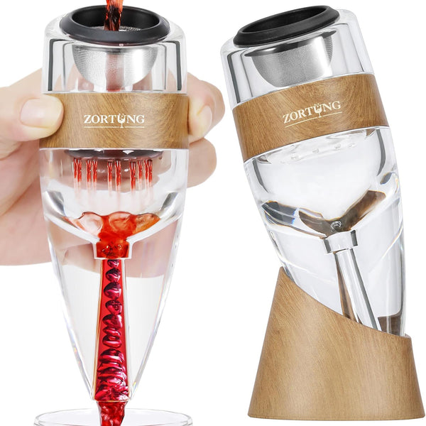 Complete Wine Aerator Set - Decanter Pourer with Strainer, Stand, and Travel Bag - Perfect Gift for Wine Lovers