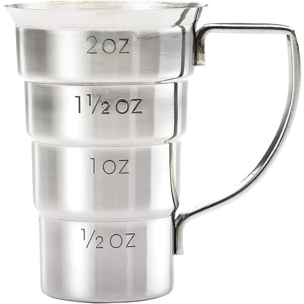 Drink Jigger, 2 oz, Stainless w/Handle
