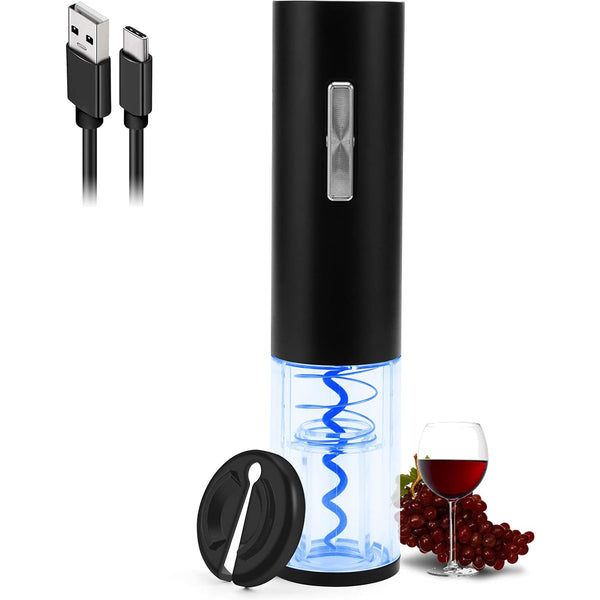 Electric Wine Opener, Type-C Charging Wine Corkscrew Bottle Opener With Foil Cutter