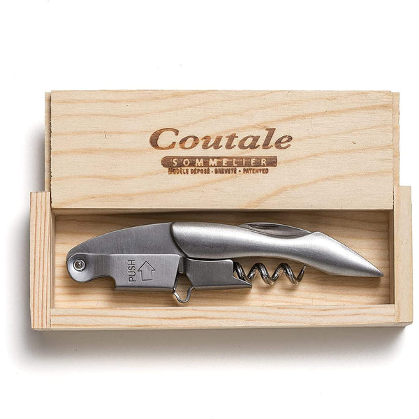 Prestige Waiters Corkscrew - Stainless Steel - Handmade and Sustainable Pinewood Crate