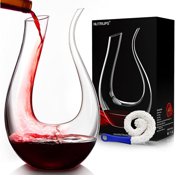 Red Wine Decanter, U Shape Wine Decanter, 1.5L, Clear