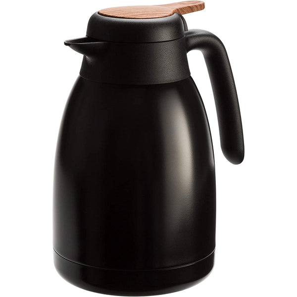 Stainless Steel Thermal Coffee Carafe Double Walled Vacuum Thermos, 50 oz, Black