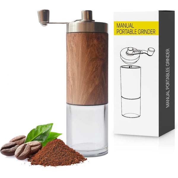 Manual Coffee Grinder with Adjustable Settings - Portable Coffee Grinder, 2.04x2.04x6.8 Inches