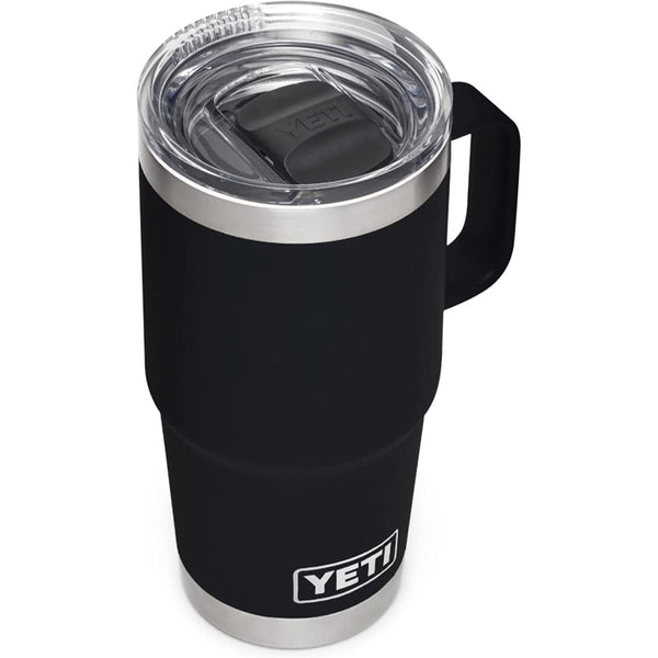 Rambler 20 oz Travel Mug - Stainless Steel, Vacuum Insulated with Stronghold Lid, Black