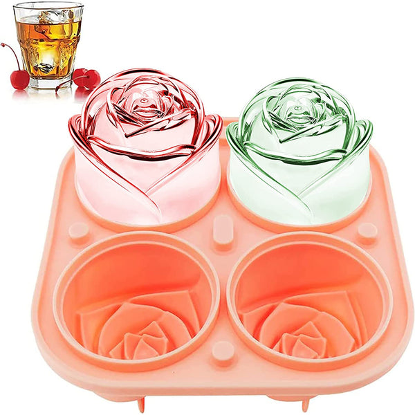 3D Rose Ice Molds 2.5 Inch, Large Ice Cube Trays