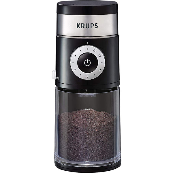 Precision Grinder Flat Burr Coffee for Drip/Espresso/PourOver/ColdBrew, 12 Cup, Black