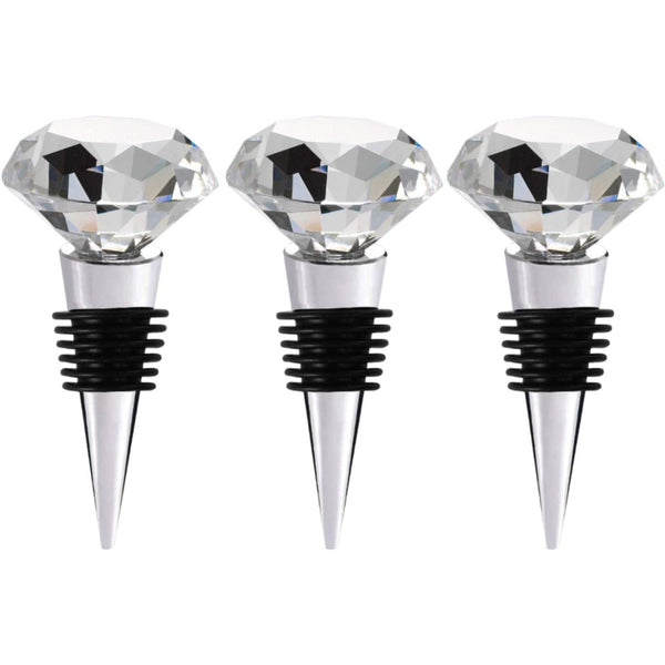 Wine Stoppers, Decorative Crystal Diamond Wine Bottle Stoppers with Gift Box