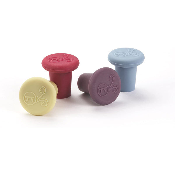 Silicone Wine Bottle Stoppers, Set of 4