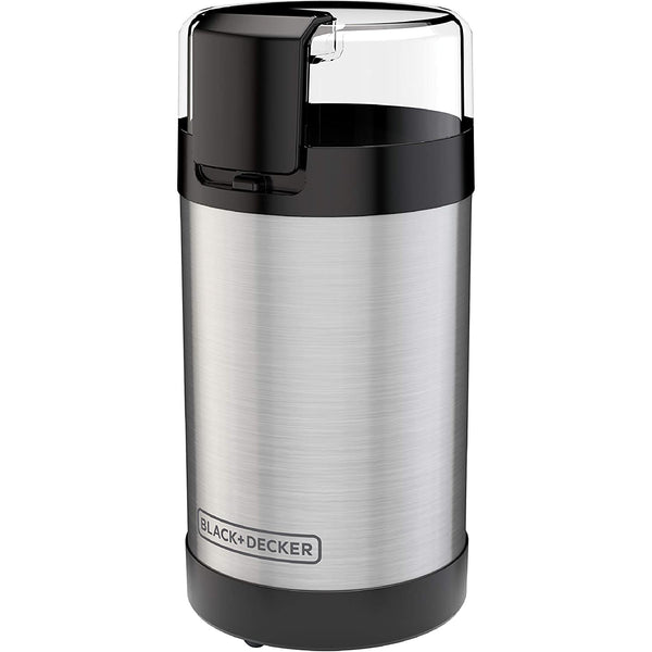 Coffee Grinder One Touch Push-Button Control - 2/3 Cup Bean Capacity - Stainless Steel