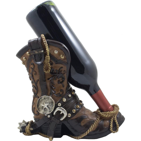 Wine Bottle Holder Decorative Display Stand Statue with Rope