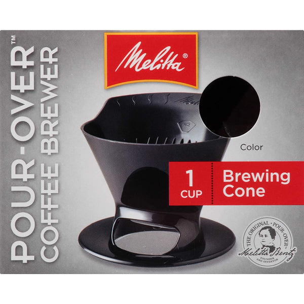 Filter Coffee Maker - Single Cup Pour-Over Brewer - Black - 1 Count