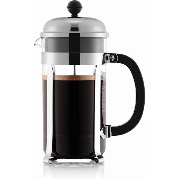 French Press Coffee Maker - 1 Liter - 34 Ounce, Chrome