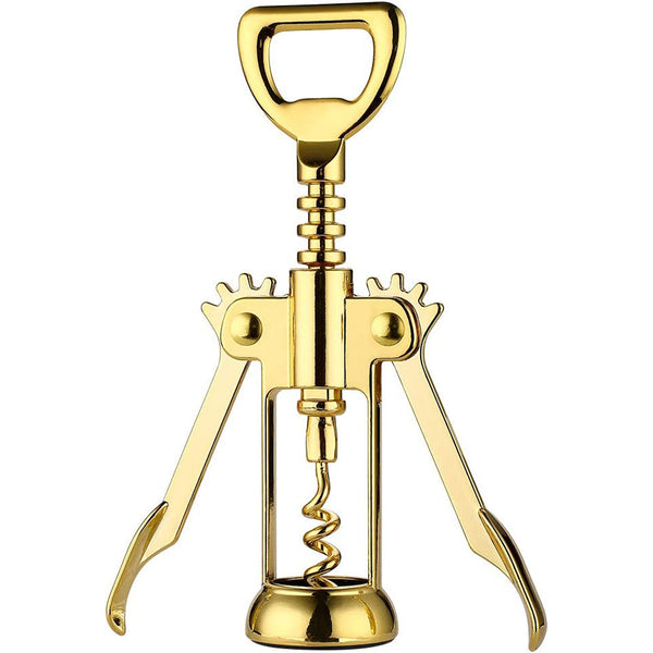 Simple Wing Corkscrew Gold Wine Opener and Beer Opener - Multifunctional Wine Corkscrew Opener