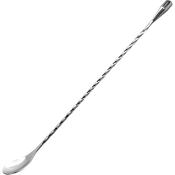 12 Inches Stainless Steel Mixing Spoon, Spiral Pattern Bar Cocktail Shaker Spoon