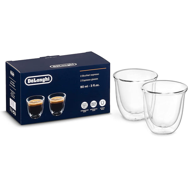 Double Walled Thermo Espresso Glasses - Set of 2, Regular, Clear